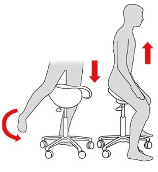 Как правильно встать и сесть на стул седло
